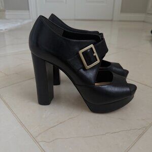Michael Kors Vintage Platform Heels with Buckle Detail